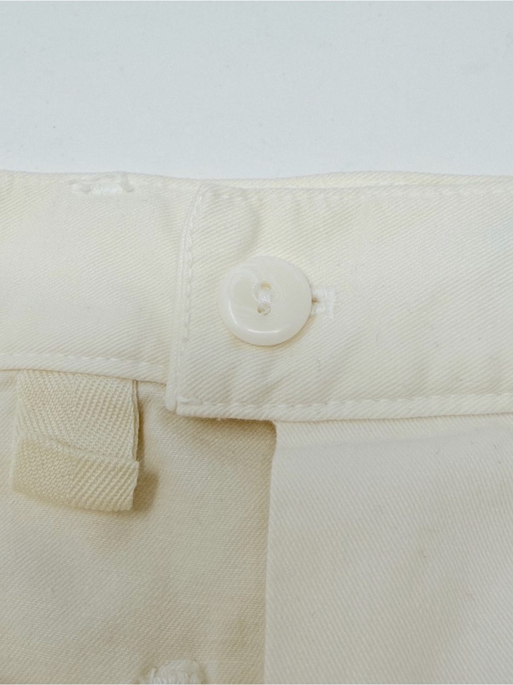 Nili Lotan Shon Cotton Blend Pants Stone Ivory Size 6 - Picture 10 of 11